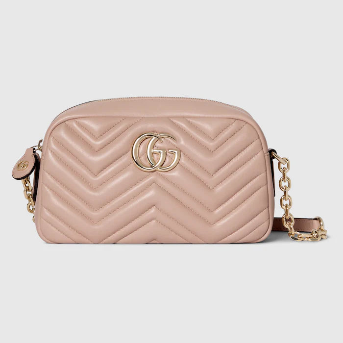 black Gucci GG Marmont Small Matelassé Shoulder Bag