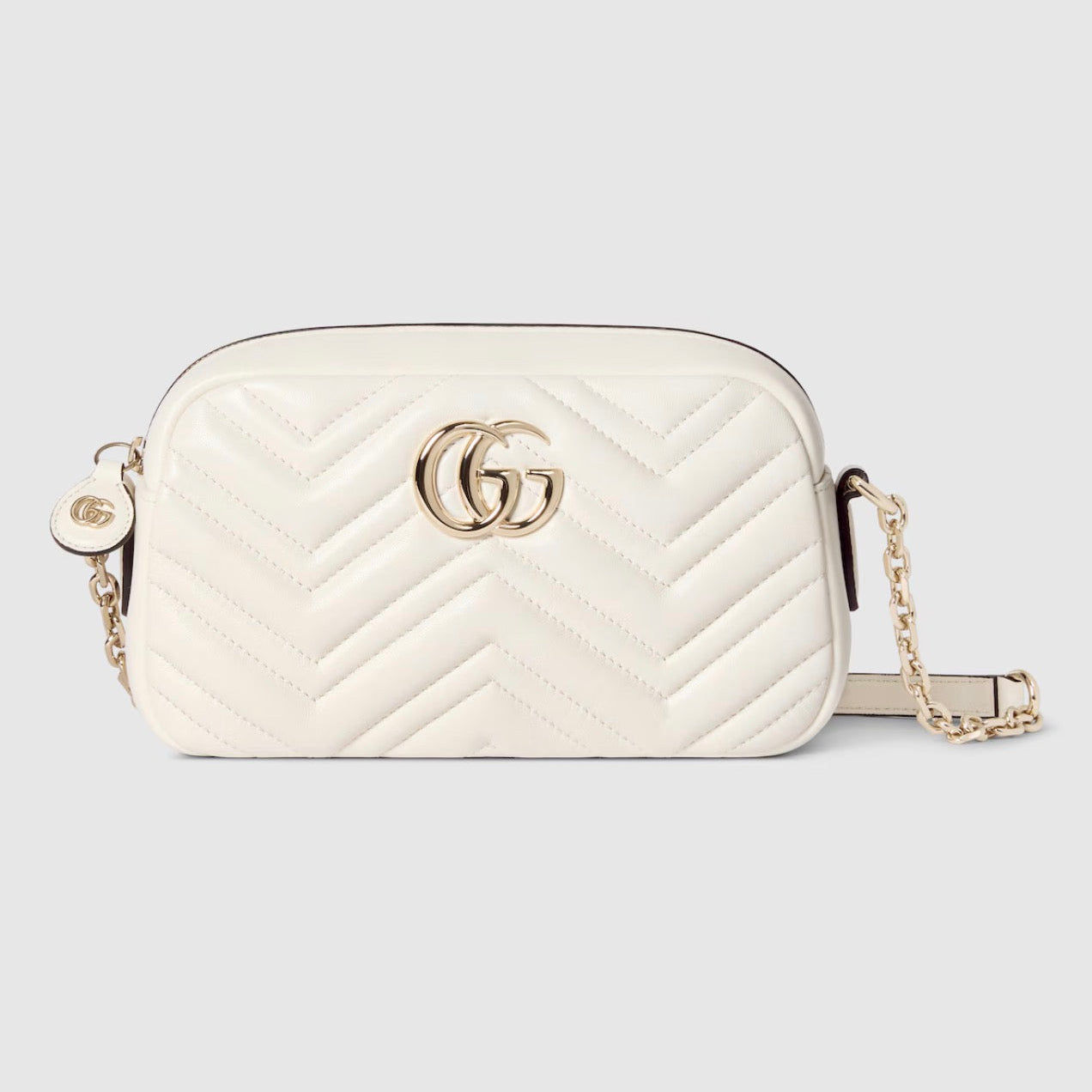 black Gucci GG Marmont Small Matelassé Shoulder Bag